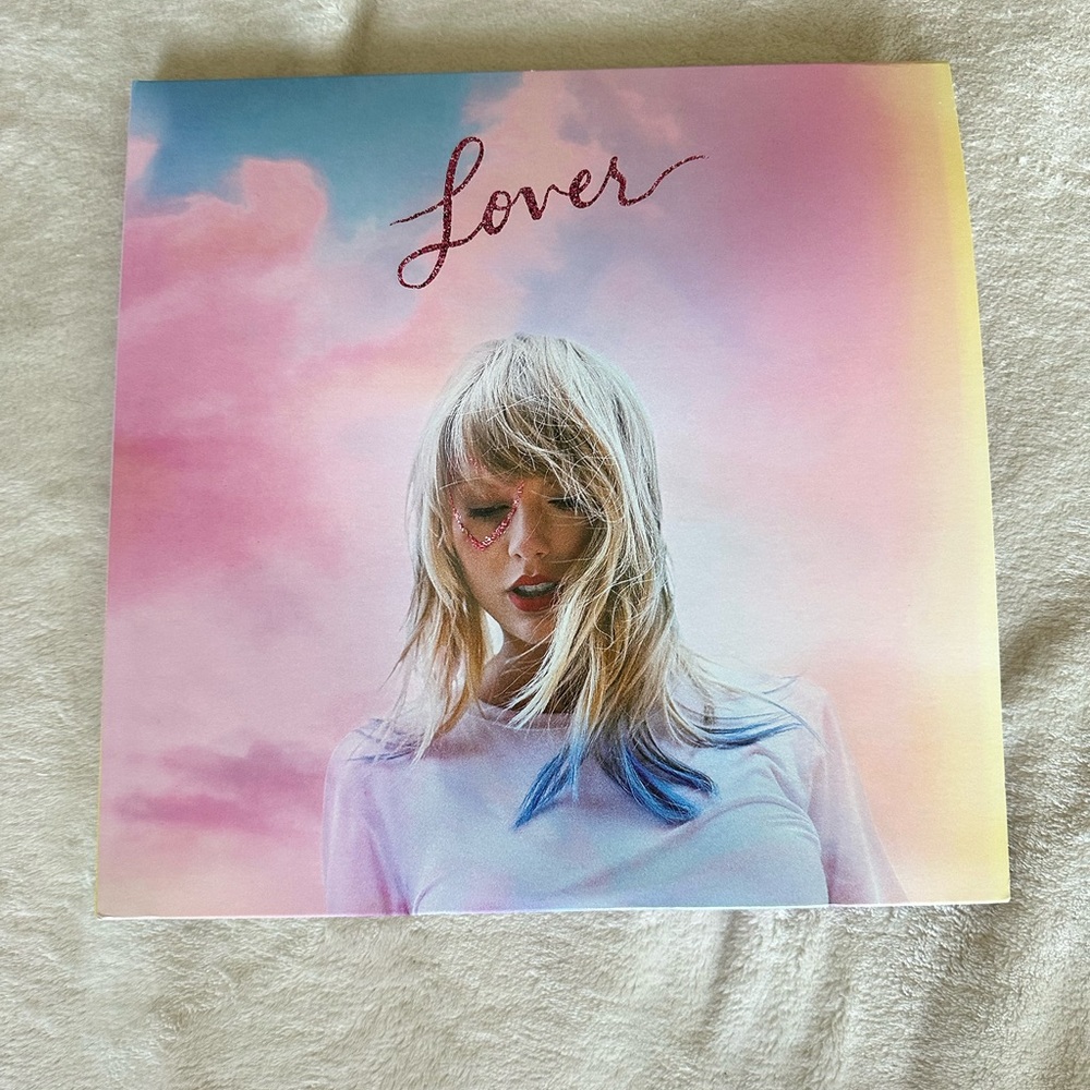 Taylor Swift Lover Vinyl Record - Pink and Blue Cover